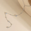 Jewelry Metal Imitation Pearl Clavicle Chain Necklace Cartoon Geometric Alloy Pendant Box Chain For Women