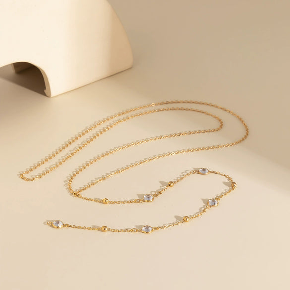 Jewelry Metal Imitation Pearl Clavicle Chain Necklace Cartoon Geometric Alloy Pendant Box Chain For Women