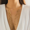 Jewelry Metal Imitation Pearl Pendant Collar Tassel Open Choker Necklace With Geometric Pattern And Electroplating Treatment