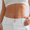 Jewelry Metal Imitation Pearl Snake Bone Body Chain Waist Chain Retro Tassel Round Bead Sweet Cool Style