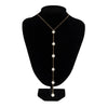 Jewelry Metal Imitation Pearl Tassel Ochain Necklace Geometric Electroplating Women's