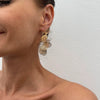 Jewelry Metal Leaf Flower Exaggerated Electroplated Earrings For Women