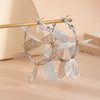 Jewelry Metal Leaf Flower Exaggerated Electroplated Earrings For Women