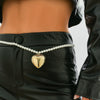Jewelry Metal Love Pendant Waist Chain Weaving Material For Women