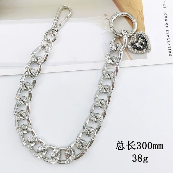 Jewelry Metal Nylon Chain Handmade Love Pendant Mobile Phone Lanyard Pendant