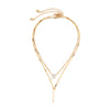 Jewelry Metal Organic Glass Heartshaped Geometric Doublelayer Microinlaid Electroplated Ochain Necklace For Women