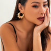 Jewelry Metal Plastic Geometric Ushaped Electroplated Earrings For Women
