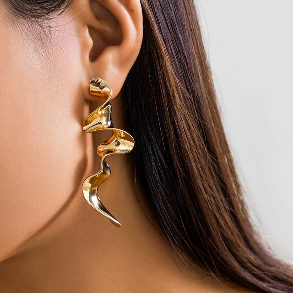 Jewelry Metal Plastic Geometric Ushaped Electroplated Earrings For Women
