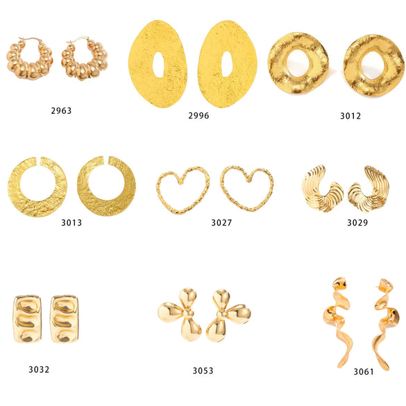 Jewelry Metal Plastic Geometric Ushaped Electroplated Earrings For Women
