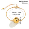 Jewelry Metal Plastic Snake Bone Chain Geometric Ball Clavicle Necklace For Women Electroplated Punk Style