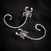 Jewelry Metal Punk Dark Animal Scorpion Outline Ear Studs And Ear Clips Electroplated