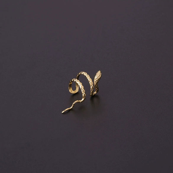 Jewelry Metal Punk Snakeshaped Electroplated Women's Ear Clip Earrings