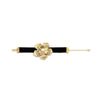 Jewelry Metal Rhinestone Imitation Pearl Flannel Choker Necklace With Geometric And Flower Pattern Electroplating For Women