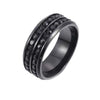 Jewelry Metal Ring With Inlaid Black Zircon Leaves Geometric Style Electroplating