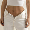 Jewelry Metal Sequin Geometric Pendant Body Chain Waist Chain Set For Women Minimalist Style