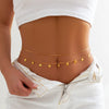 Jewelry Metal Sequin Geometric Pendant Body Chain Waist Chain Set For Women Minimalist Style