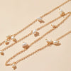 Jewelry Metal Simple Thin Chain Body Chain Waist Chain Irregular Imitation Pearl Tassel Allmatch For Women