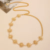 Jewelry Metal Smiling Face Sunflower Waist Chain Belt Body Chain Accessories For Unisex