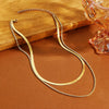 Jewelry Metal Snake Bone Chain With Wave And Geometric Pattern Electroplated For Women