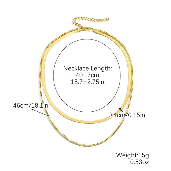 Jewelry Metal Snake Bone Chain With Wave And Geometric Pattern Electroplated For Women