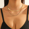 Jewelry Metal Snake Bone Chain With Wave And Geometric Pattern Electroplated For Women