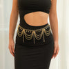 Jewelry Metal Star Waist Chain With Alloy Inlaid Artificial And Semiprecious Stones Electroplated