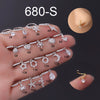 Jewelry Metal Water Drop Zircon Pendant Nose Ring Geometric Electroplating Women's