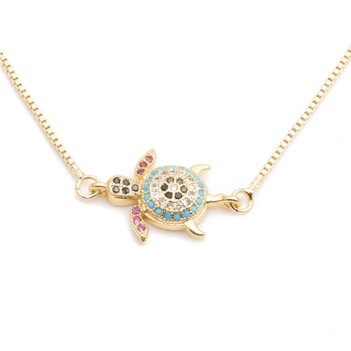 Jewelry Micro-set Zircon Turtle Pendant Necklace Ladies Necklace Copper Necklace Wholesale Gooddiy