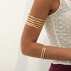 Jewelry Multilayer Hollow Arm Bracelet Iron Casual Style Electroplating