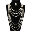 Jewelry Multilayered Imitation Pearl Necklace Snake Bone Chain Pearlescent Treatment French Retro Geometric Animal Zodiac Women's
