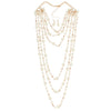 Jewelry Multilayered Imitation Pearl Necklace Snake Bone Chain Pearlescent Treatment French Retro Geometric Animal Zodiac Women's