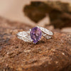 Jewelry Natural Citrine Ring S925 Sterling Silver Inlaid With Topaz Garnet Amethyst Open Leaf Shape Little Fresh Style Set With Crystal For Women