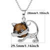 Jewelry Natural Crystal Alloy Pendant Necklace With Animal Pattern For Ladies Minimalist Style