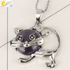 Jewelry Natural Crystal Alloy Pendant Necklace With Animal Pattern For Ladies Minimalist Style