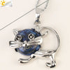 Jewelry Natural Crystal Alloy Pendant Necklace With Animal Pattern For Ladies Minimalist Style