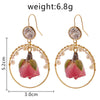 Jewelry Natural Pearl Flower Handmade Bohemian Style Women's Earrings
