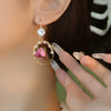 Jewelry Natural Pearl Flower Handmade Bohemian Style Women's Earrings