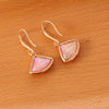 Jewelry Natural Semiprecious Stone Fanshaped Water Drop Ear Hook Elegant Retro Earrings For Women