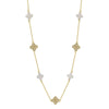 Jewelry Natural Shell Clover 925 Sterling Silver Geometric Pendant Necklace For Women Electroplating