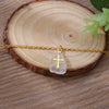 Jewelry Natural Stone Cross Stainless Steel O Shaped Chain Micropaved Necklace