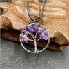 Jewelry Natural Stone Gravel Crystal Gem Silver Wire Tree Of Life Constellation Cartoon Pendant