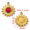 Jewelry Natural Stone Stainless Steel Inlay Totem Pendant And Earrings Bohemian Style