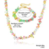 Jewelry Natural Stone Turquoise Alloy Beaded Necklace And Bracelet Handmade Geometric Electroplated For Women