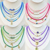 Jewelry Necklace Artificial Crystal Heart Flowers Geometric Animals Zodiac Handmade Electroplated Pearl Chain For Women