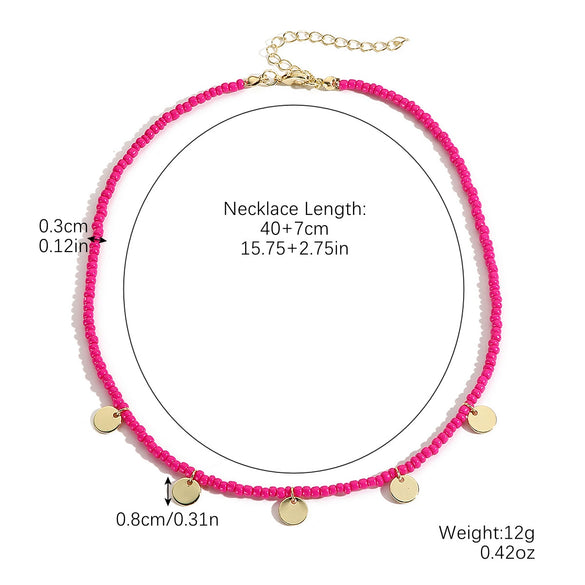 Jewelry Necklace Artificial Crystal Heart Flowers Geometric Animals Zodiac Handmade Electroplated Pearl Chain For Women