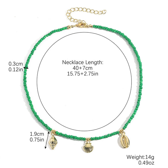 Jewelry Necklace Artificial Crystal Heart Flowers Geometric Animals Zodiac Handmade Electroplated Pearl Chain For Women