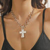 Jewelry Necklace Baroque Cross Alloy Ochain Geometric Electroplating