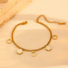 Jewelry Necklace Bracelet Earrings Set Stainless Steel Titanium Steel Hollow Five Leaf Flower Love Water Drops Bell Pattern