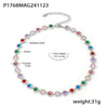 Jewelry Necklace Bracelet Set 316L Stainless Steel Zircon Electroplating Light Luxury Style