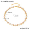 Jewelry Necklace Bracelet Set 316L Stainless Steel Zircon Electroplating Light Luxury Style